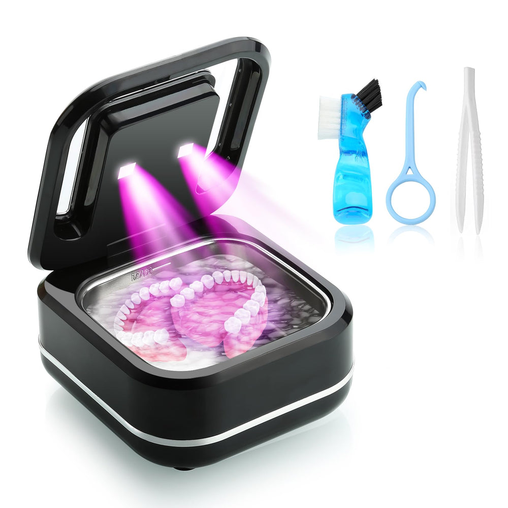 Front view of the ultrasonic cleaner with 180ml capacity