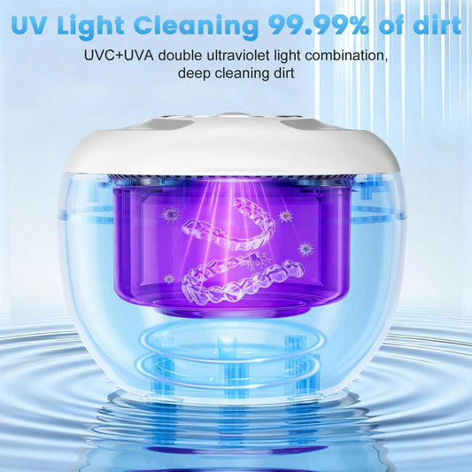 Device with four UV lights illuminated for deep cleaning