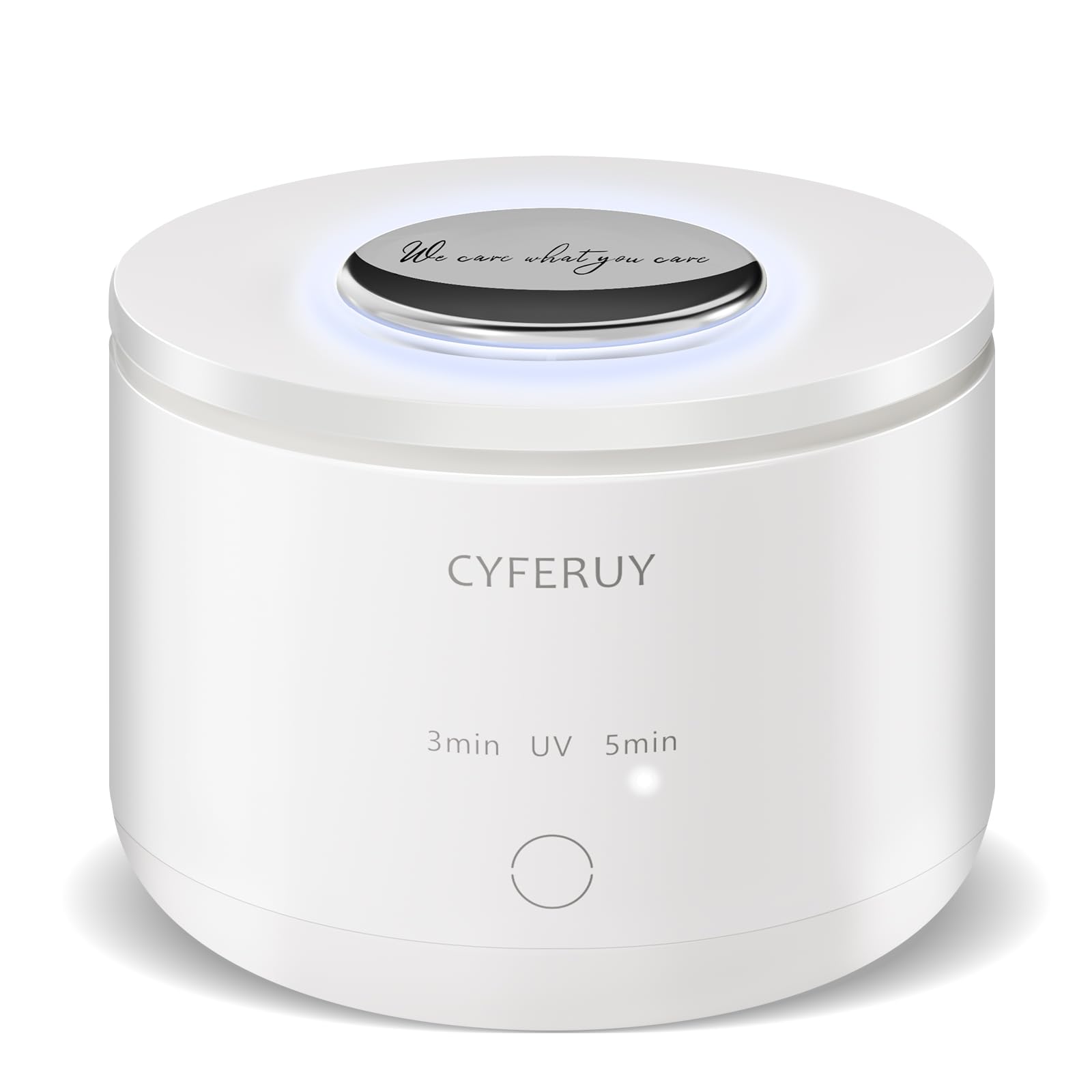 Ultrasonic retainer cleaner device on countertop