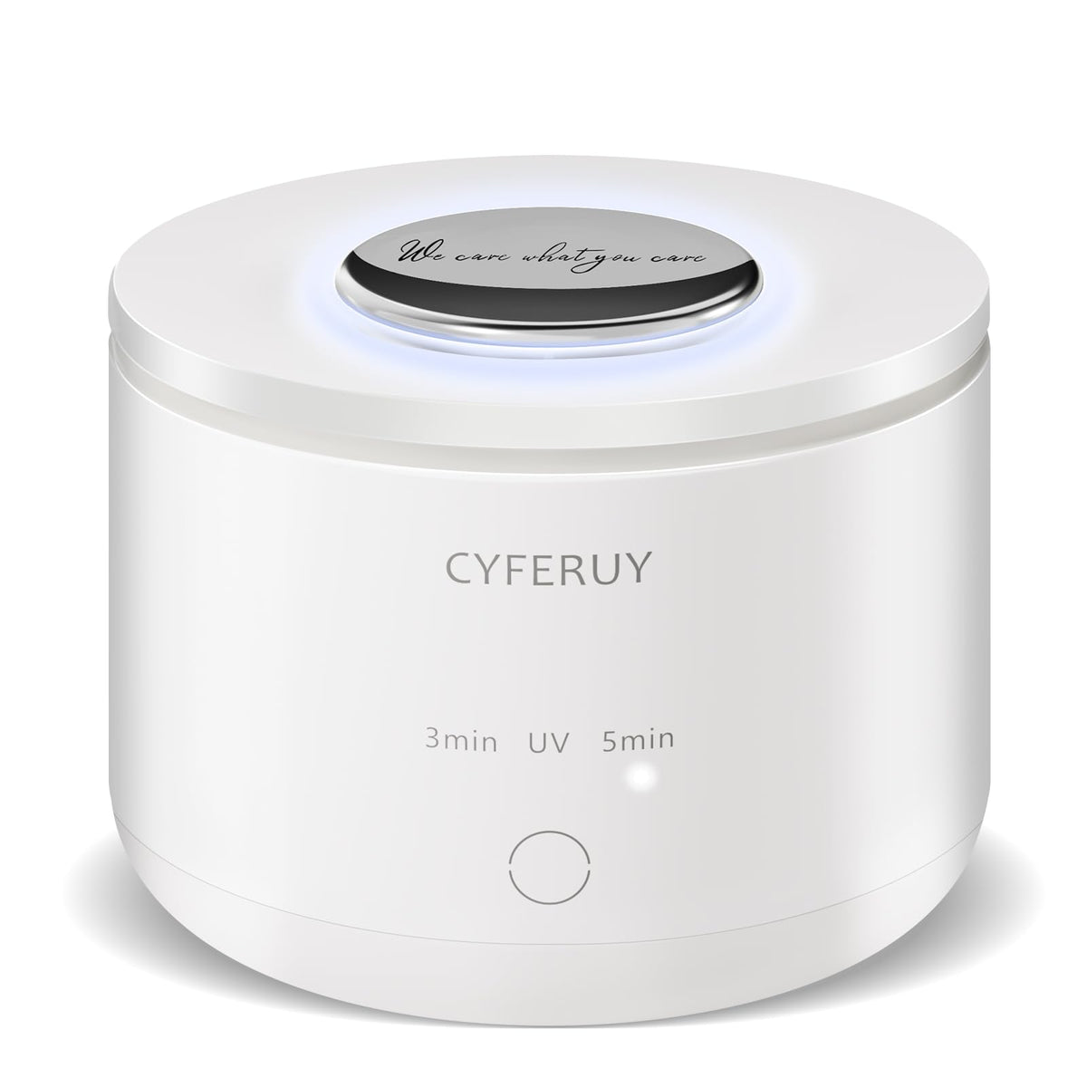 Ultrasonic retainer cleaner device on countertop