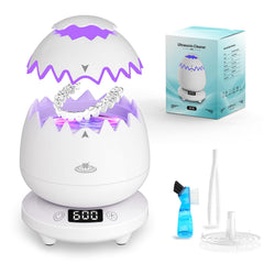 Ultrasonic retainer cleaner unit on countertop with digital timer