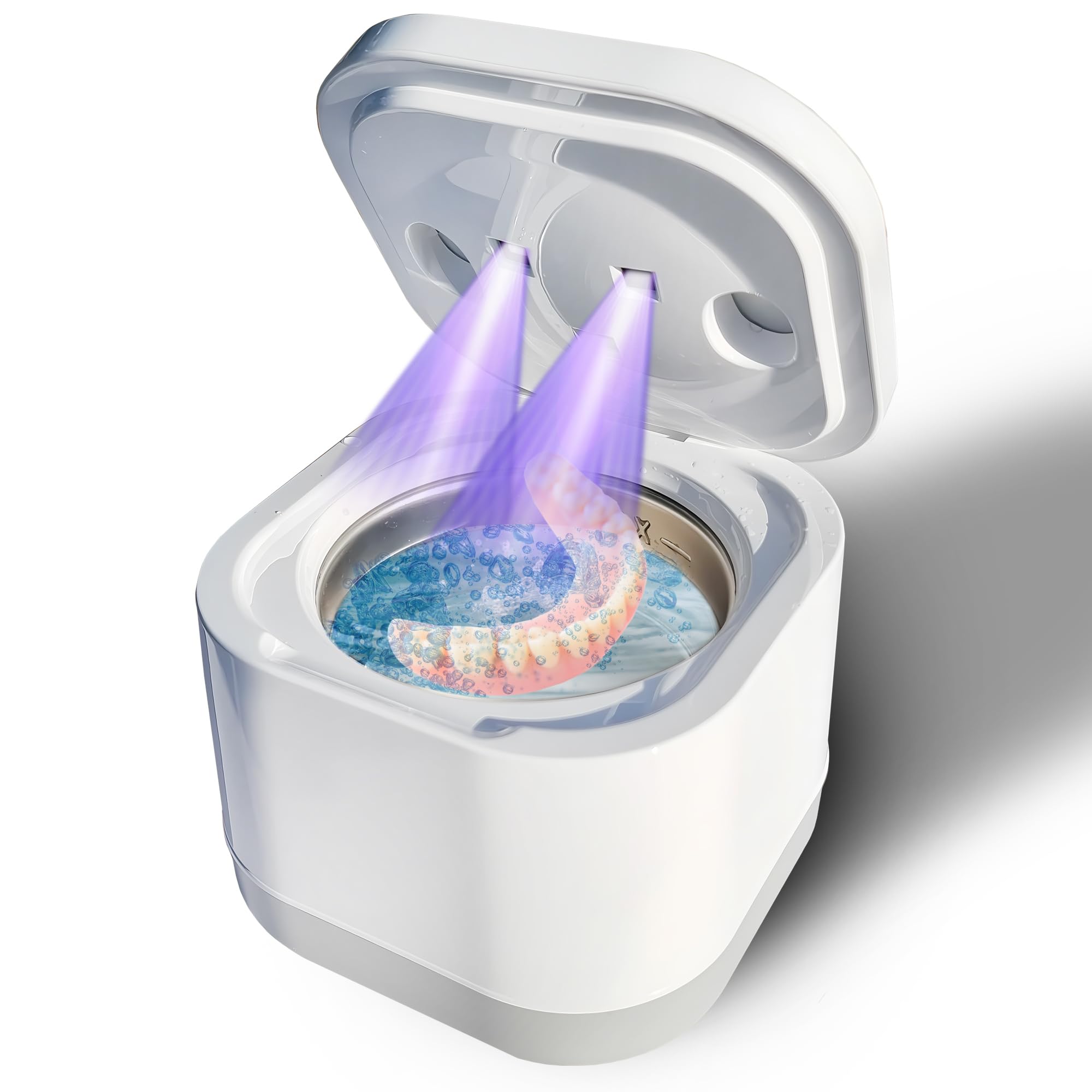 Top view of the compact 200 ml ultrasonic cleaner