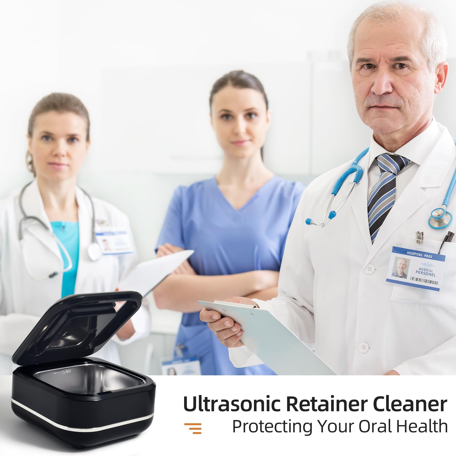3-minute fast ultrasonic cleaning cycle with UV light