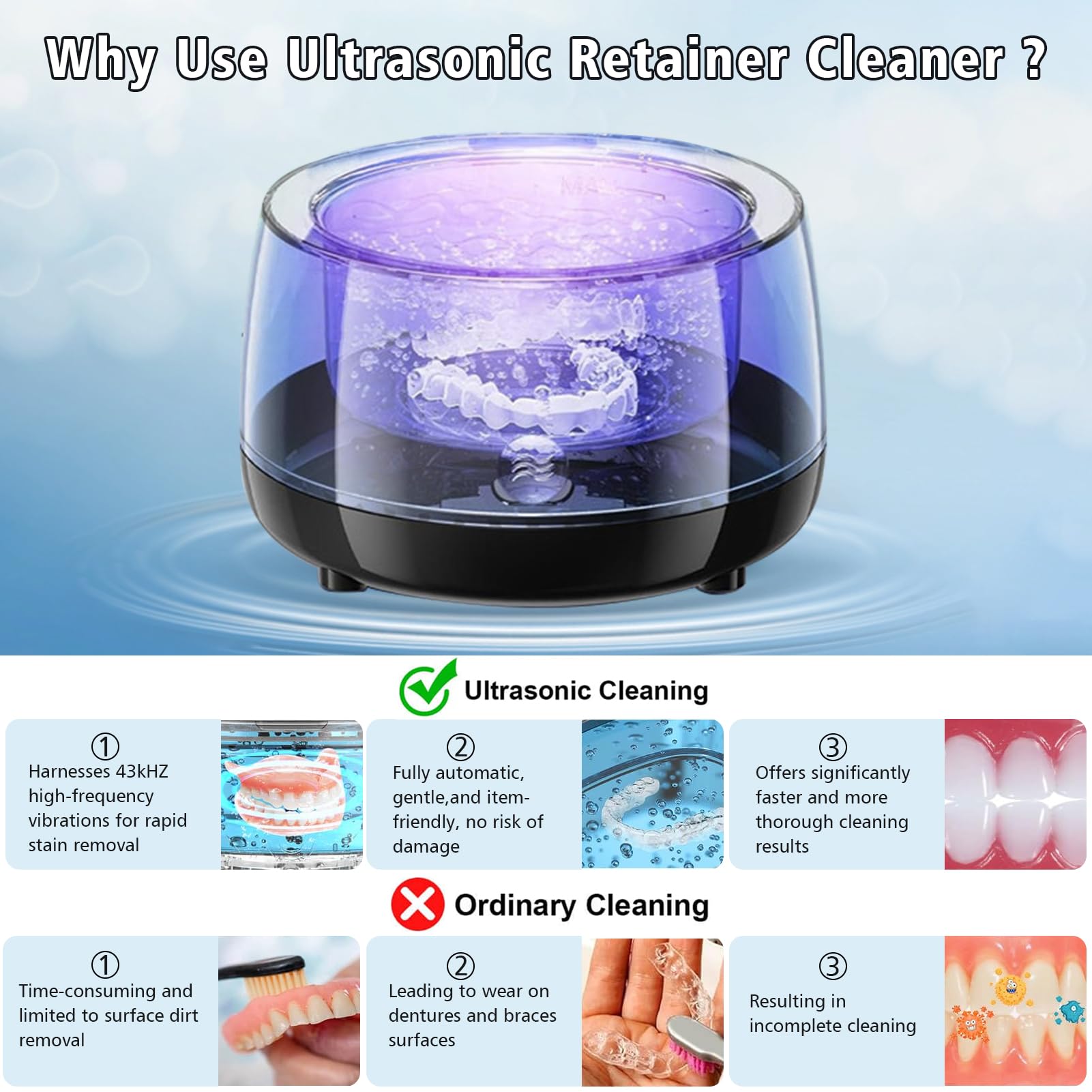 UV light feature activated during cleaning