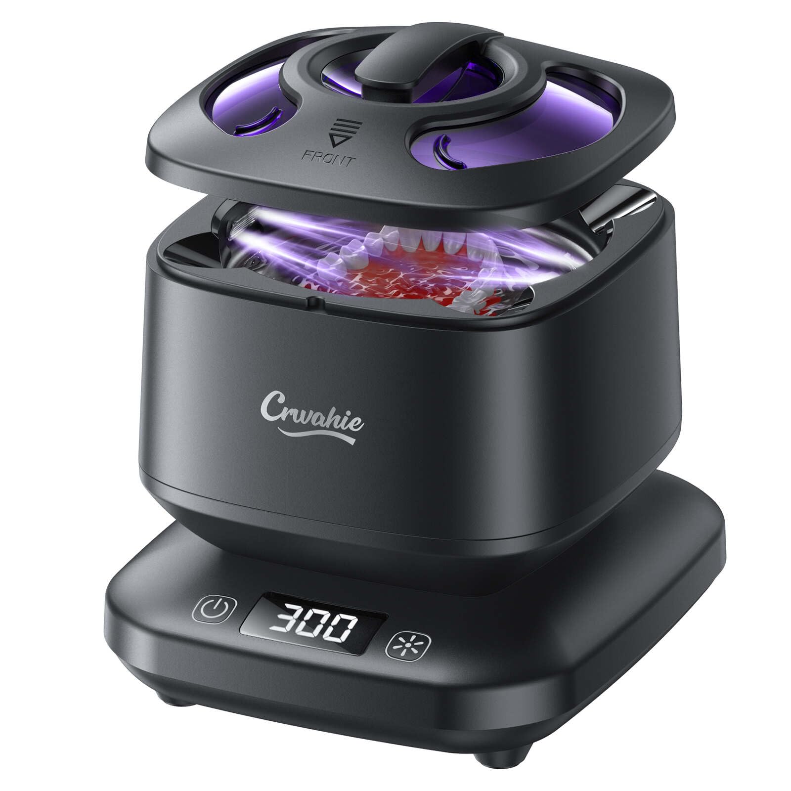 Ultrasonic retainer cleaner unit in black