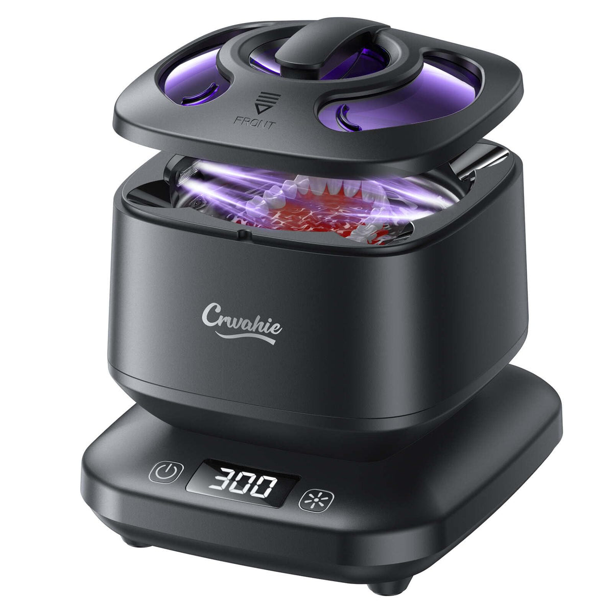 Ultrasonic retainer cleaner unit in black