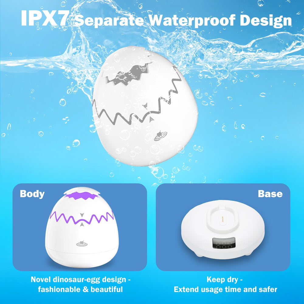 Egg-shaped ultrasonic cleaner with modular design
