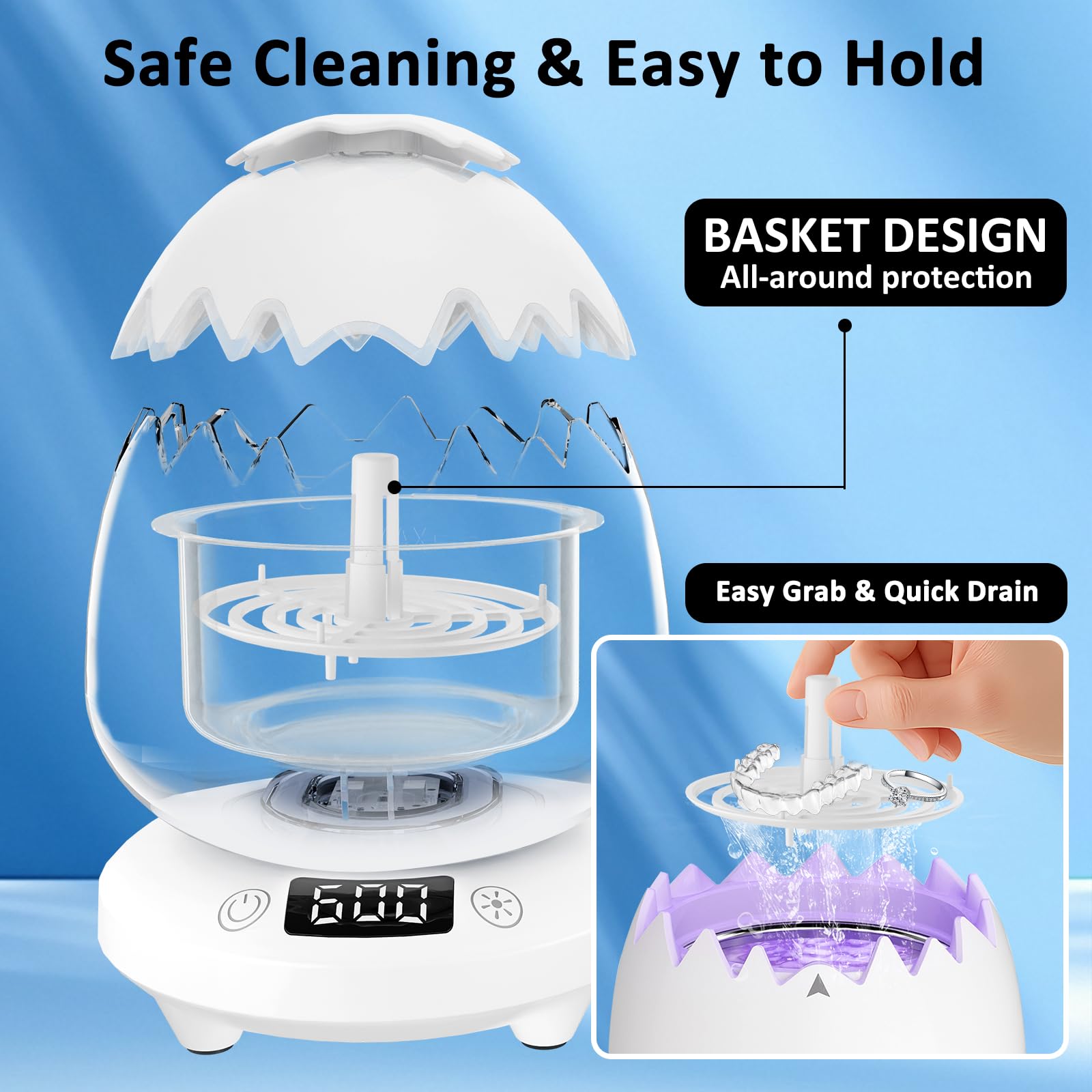 Gift-ready ultrasonic cleaner with 30-day return policy icon