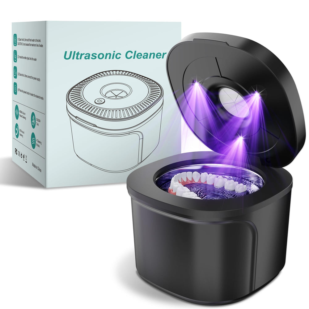 Ultrasonic Retainer Cleaner in black - front view