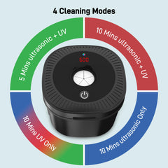 UV light indicators and control panel on the cleaner