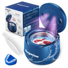 Front view of Ultrasonic Retainer Cleaner in blue