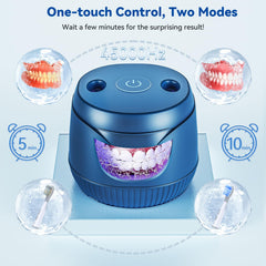 360-degree cleaning action with UV lamps and 200ml tank