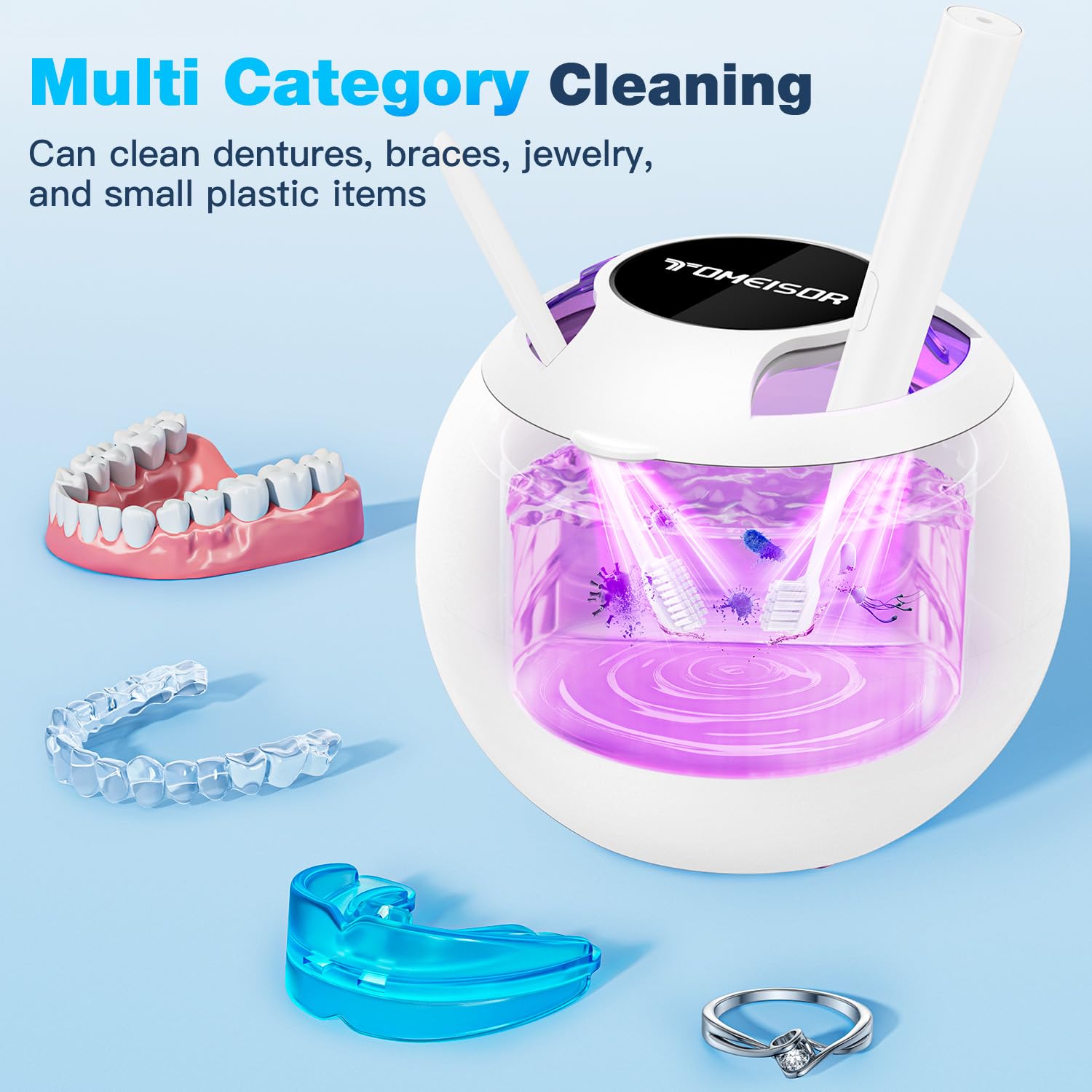 200 ml stainless steel dental cleaning pod and accessories