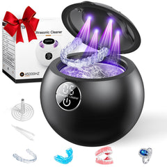 Front view of black Ultrasonic Retainer Cleaner Machine