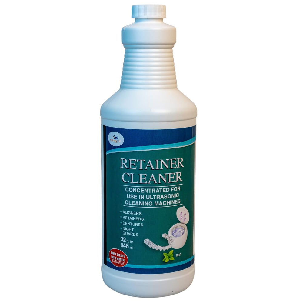 32-ounce bottle of Ultrasonic Retainer Cleaner Concentrate Mint