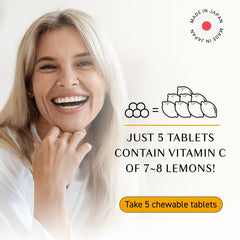 Ingredients: acerola, lemon, and dog rose fruit for natural vitamin C sources