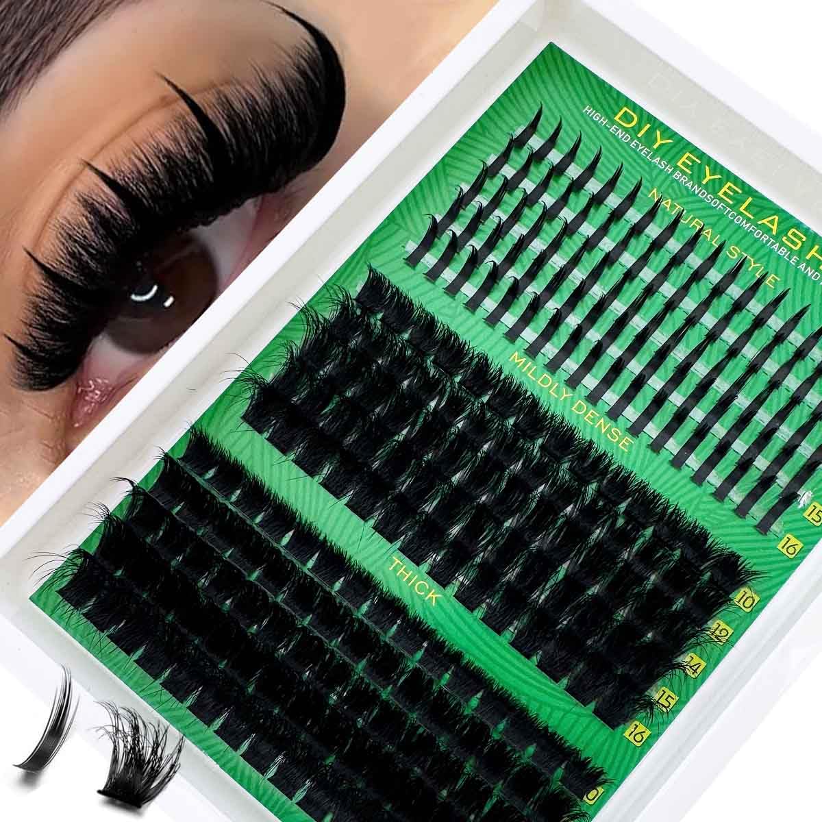 UMIRYAO DIY cluster lashes 60d density for bold volume with light feel