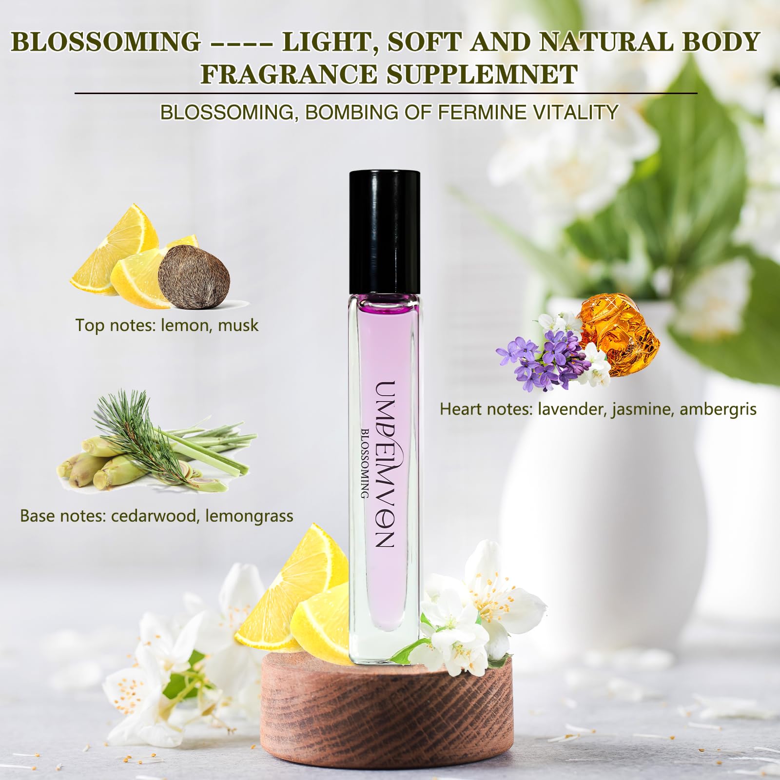 Umpeimvon Cobalt Horizon perfume oil roll-on with travel-friendly citrus scent
