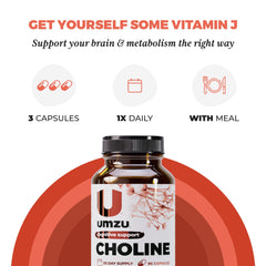 Calendar showing a 30-day supply of UMZU Choline