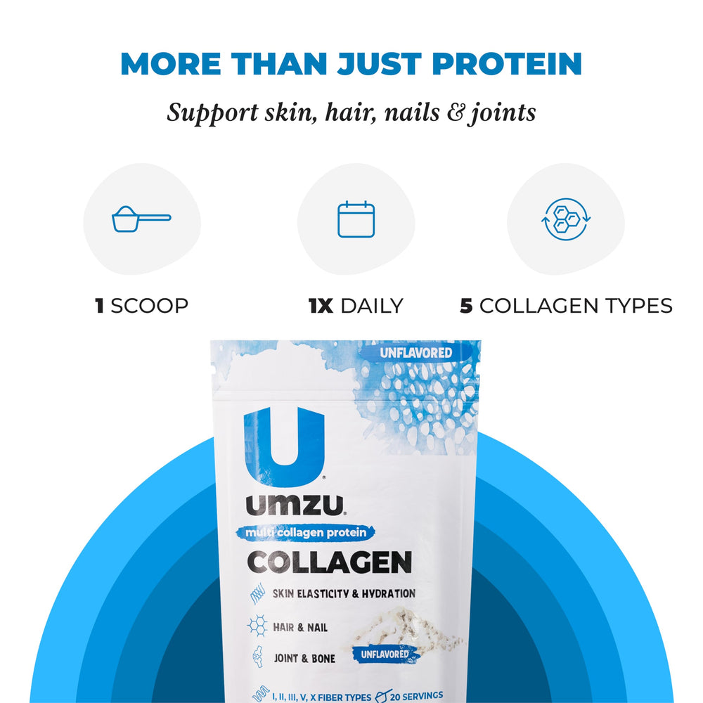 UMZU zuCollagen blender bottle mix highlighting versatile daily use