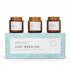 Unboxme Gifts lavender candle in a reusable glass jar for calming evenings.