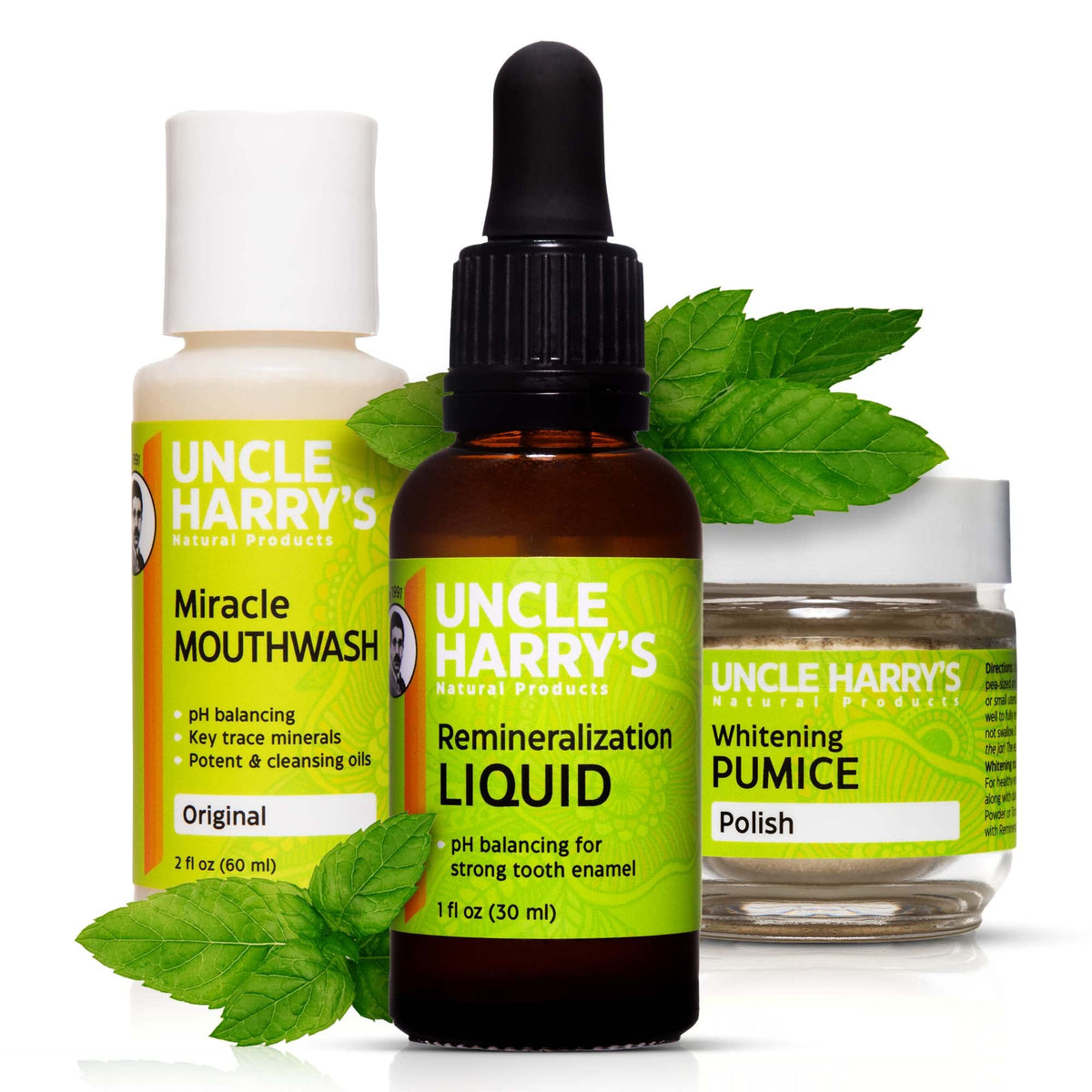 Hero image of Uncle Harry's Remineralization Kit with three products