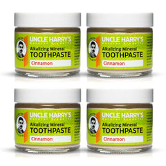 Close-up of Uncle Harry's Cinnamon Remineralizing Toothpaste jar
