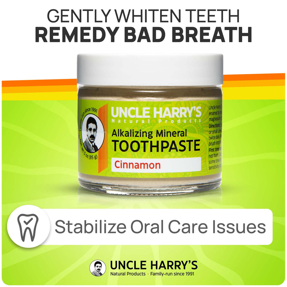 Mineral clay and sea salt imagery for remineralizing toothpaste