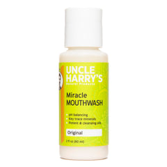 Uncle Harry's Miracle Mouthwash 2 oz bottle and packaging
