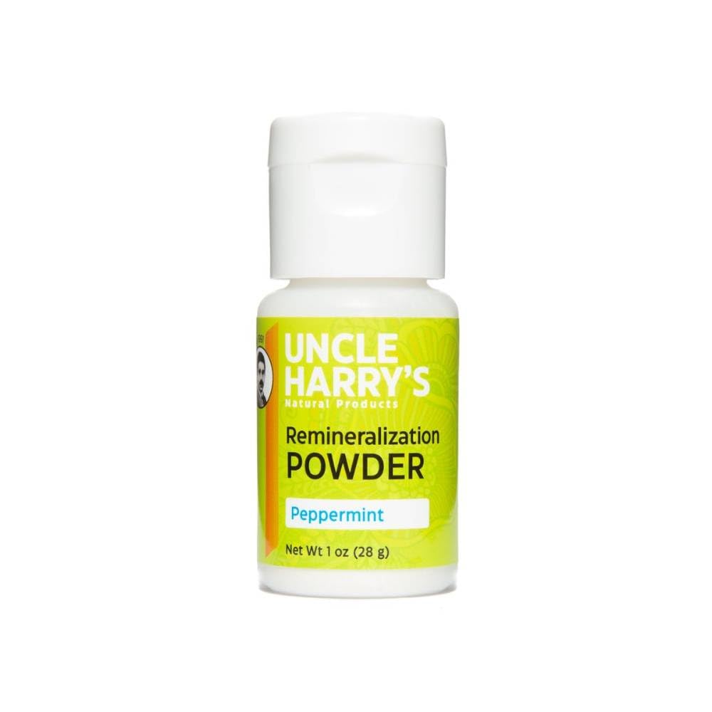 Bottle of Uncle Harry’s Peppermint Remineralization Tooth Powder 1 oz