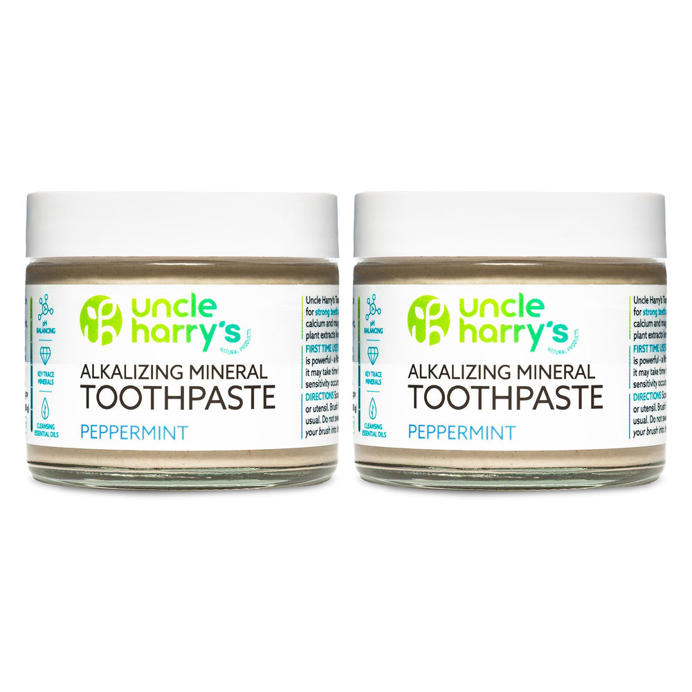 Uncle Harry's Peppermint Remineralizing Toothpaste 2-Pack front view