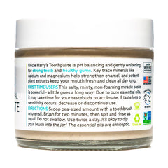 Close-up of spearmint remineralizing toothpaste texture