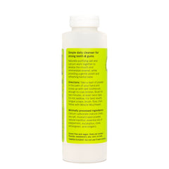 Packaging of Uncle Harry's All Natural Tooth Powder 16oz bottle