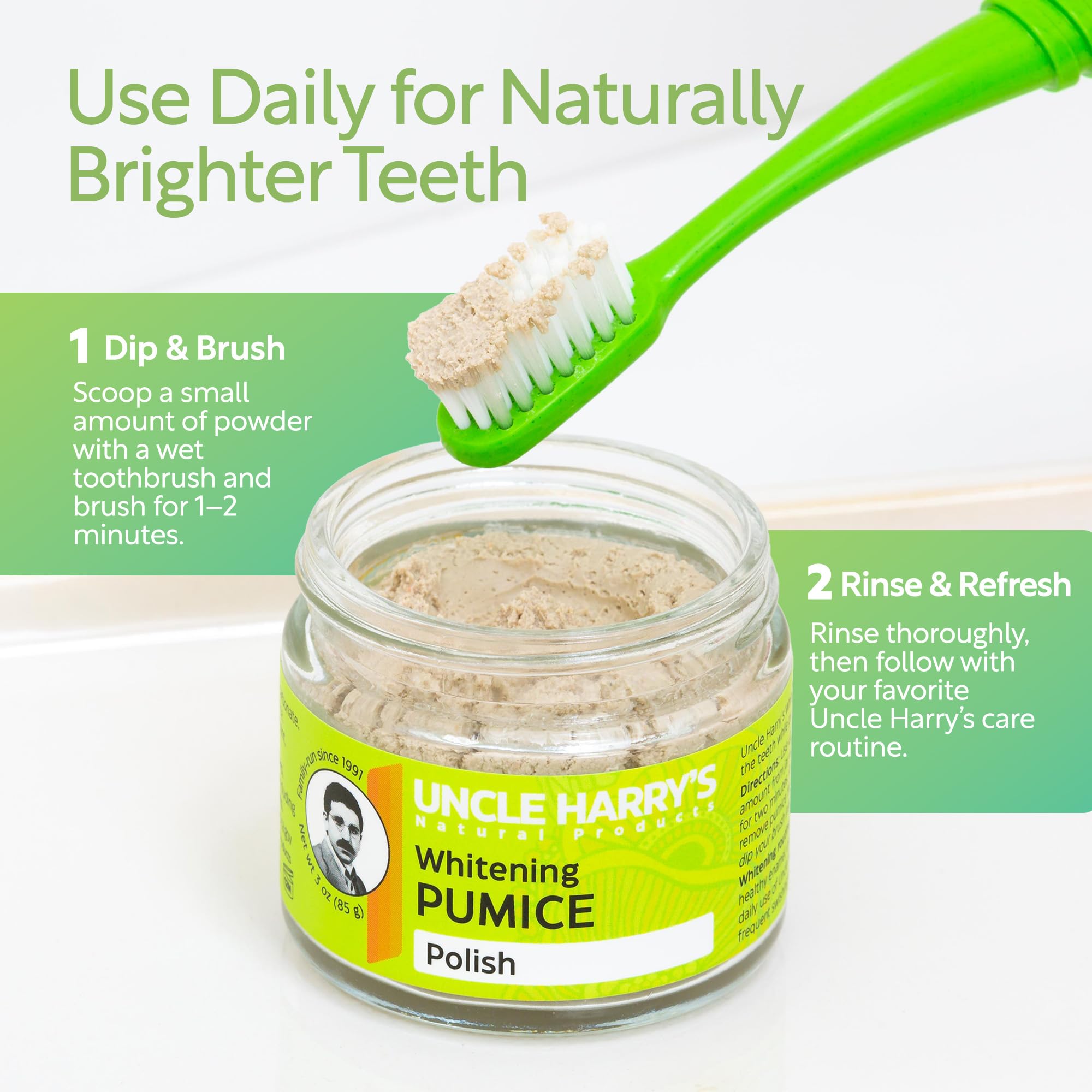 Label highlighting fluoride-free and vegan claims