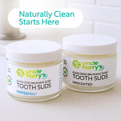 Usage image showing foaming toothpaste while brushing