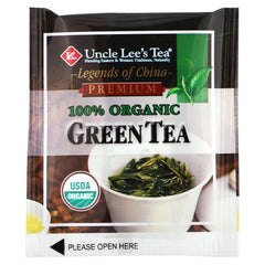Hot cup of Uncle Lee's Organic Green Tea