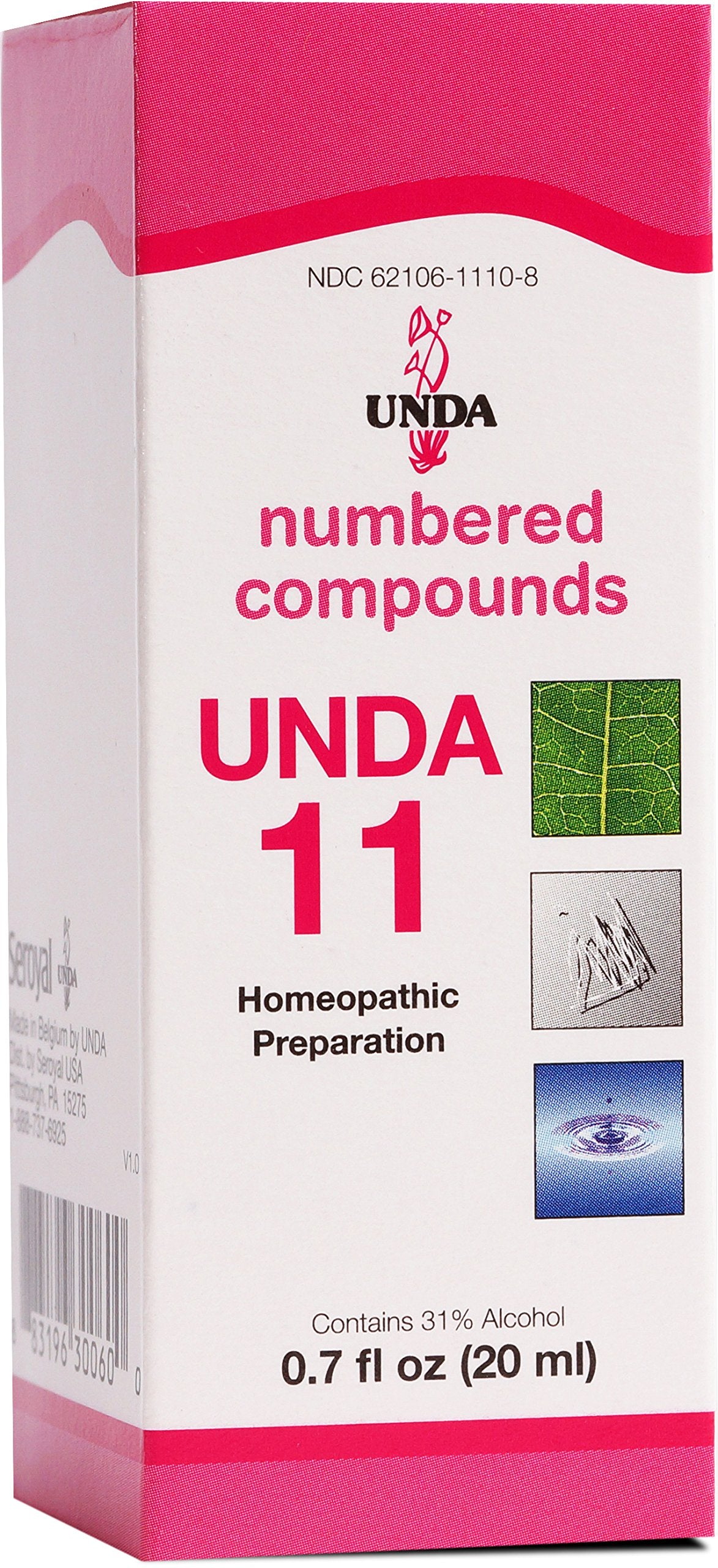 UNDA 11 Numbered Compounds hero image featuring bottle and label