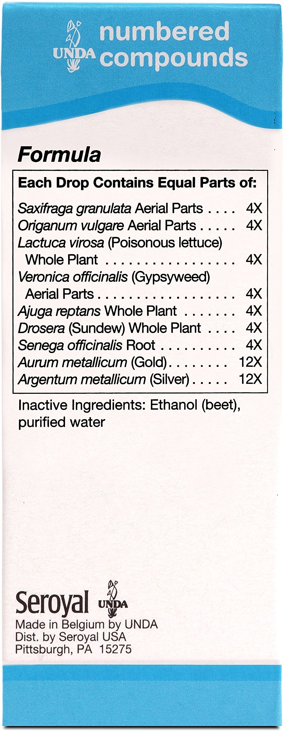 UNDA 16 Numbered Compounds packaging box