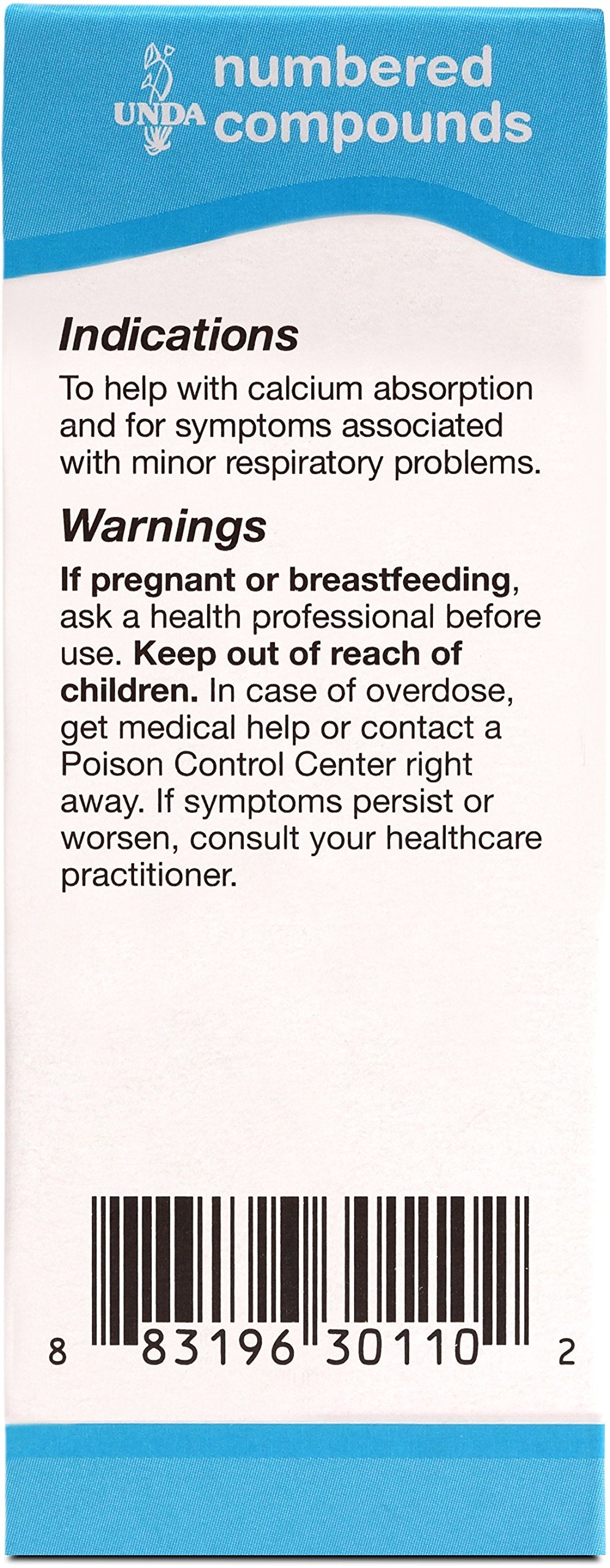 Product display of UNDA 16 Numbered Compounds