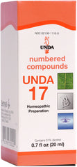 UNDA 17 Numbered Compounds bottle and label