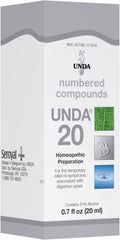 UNDA 20 Numbered Compounds bottle label close-up