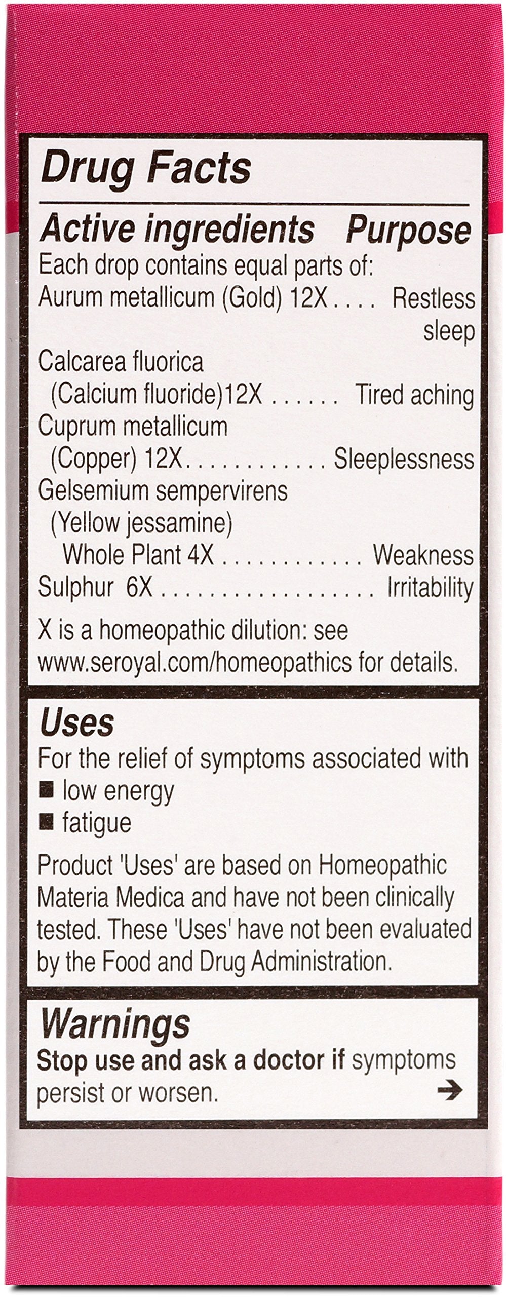 UNDA 202 Numbered Compounds packaging and ingredients