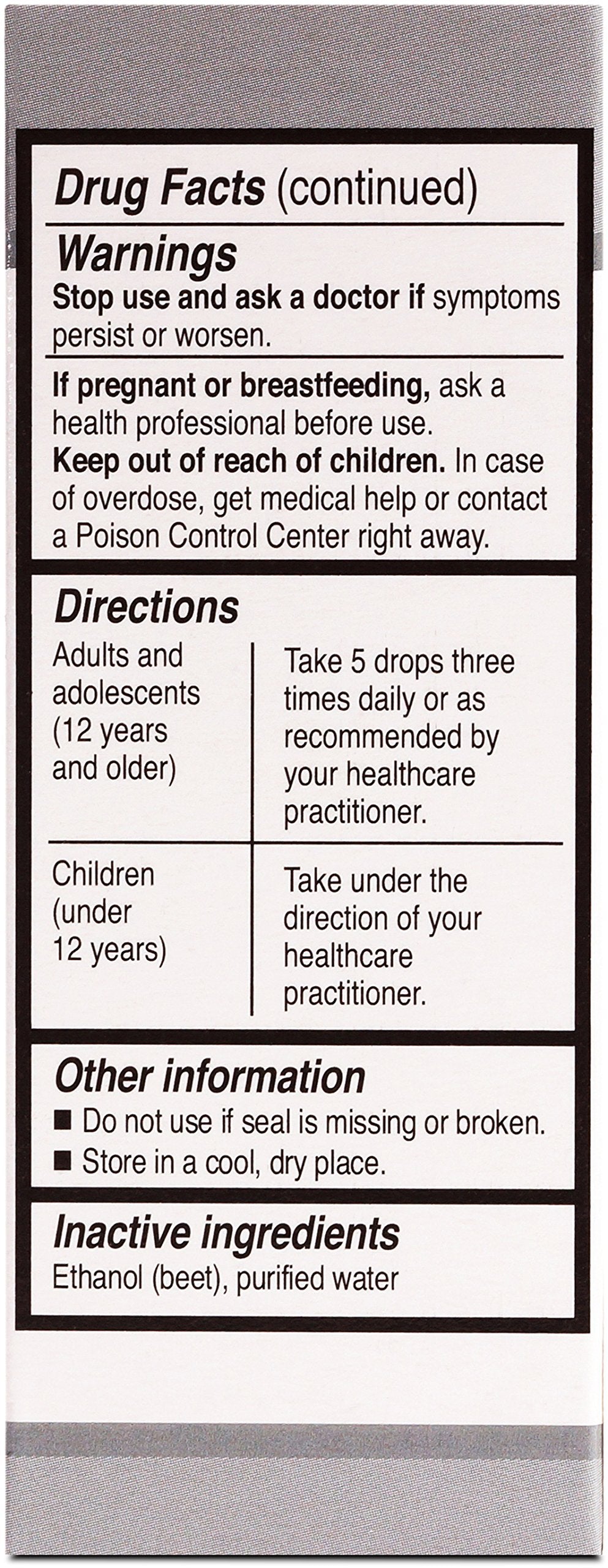 Herbal and metal components of UNDA Numbered Compounds remedy
