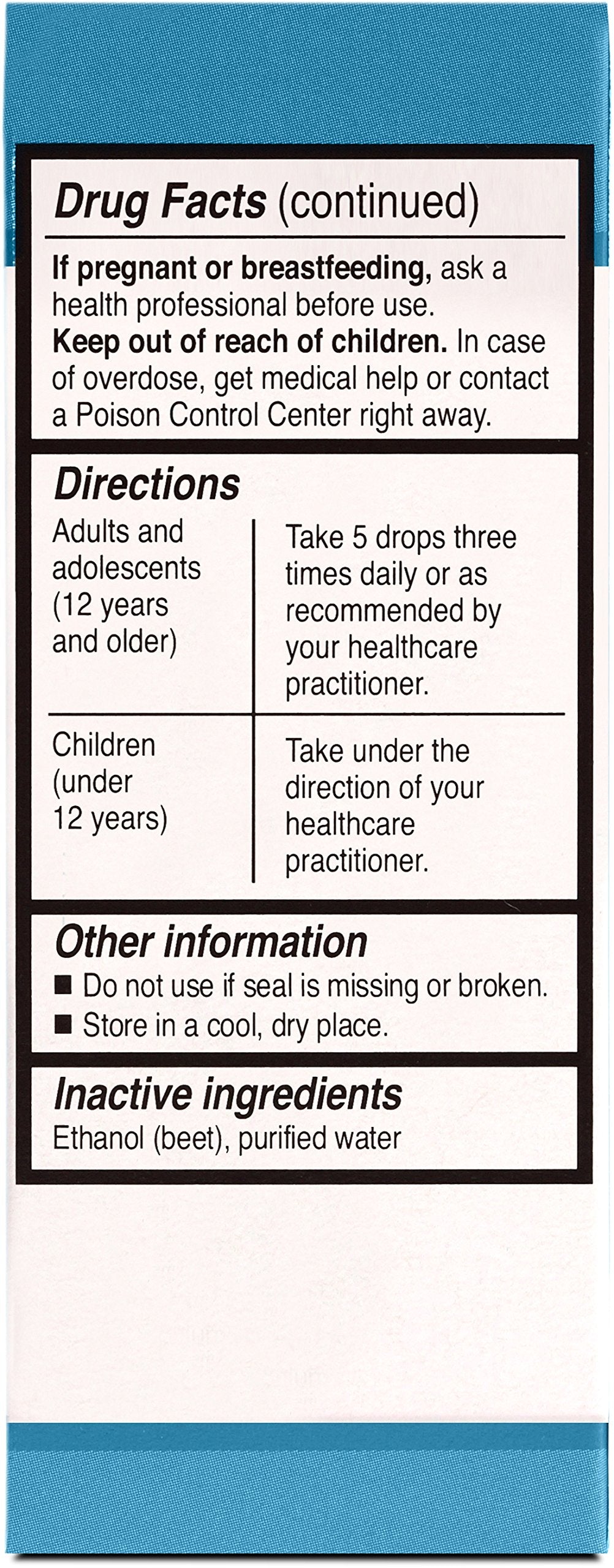 Close-up of UNDA 220 Numbered Compounds label