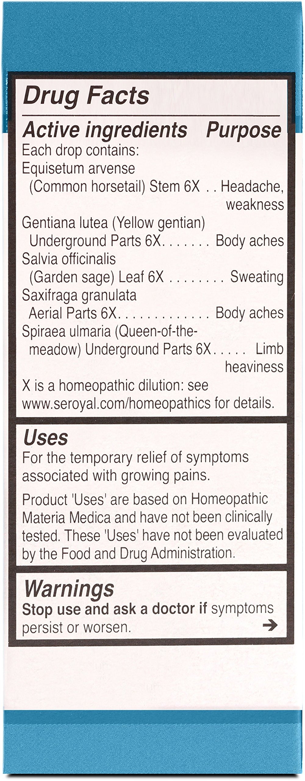 UNDA 240 Numbered Compounds packaging and ingredients