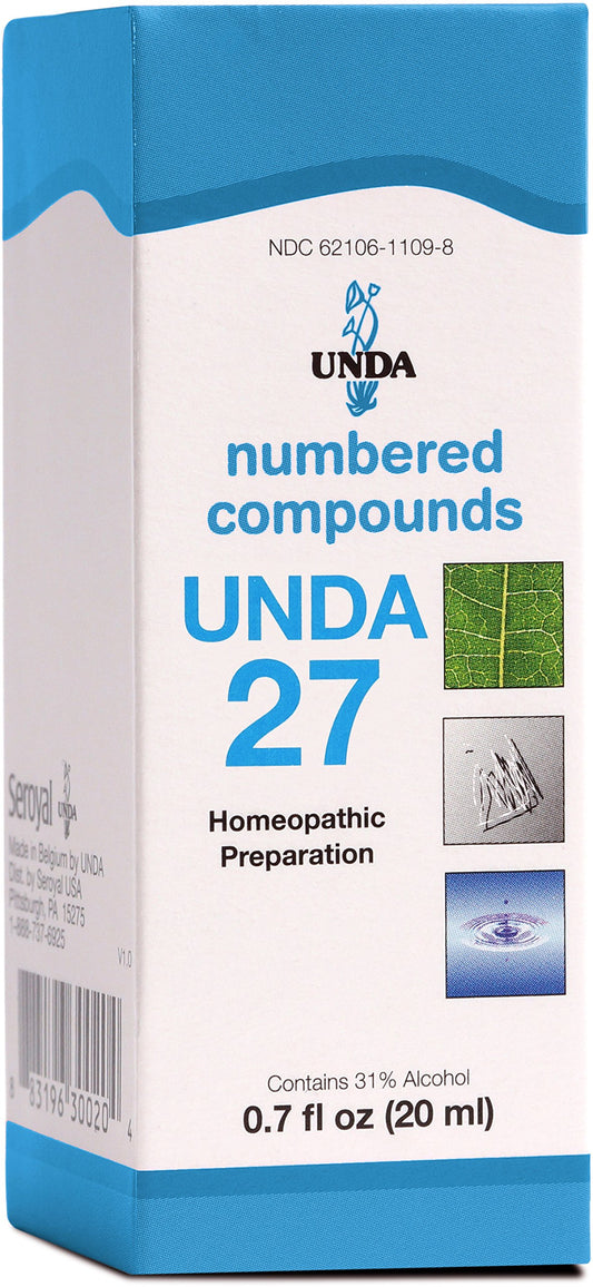 UNDA 27 Numbered Compounds bottle with label - 0.7 fl oz