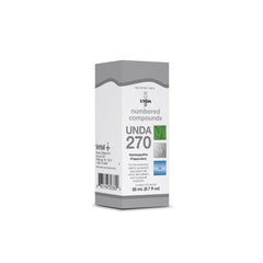 UNDA 270 Numbered Compounds bottle label and packaging