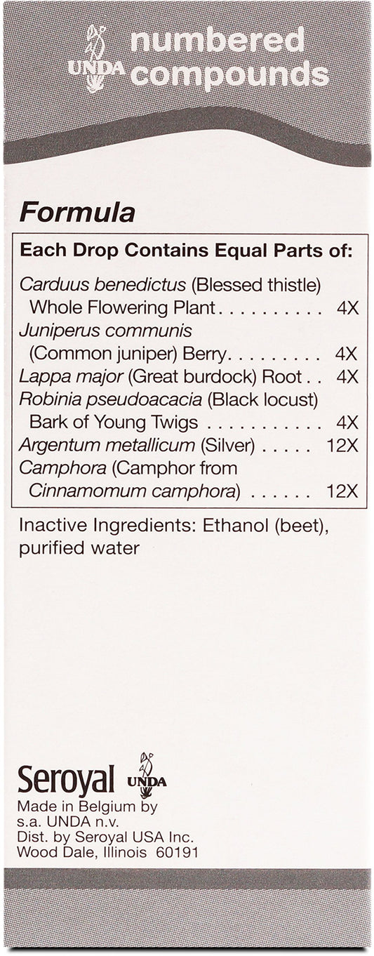 UNDA 31 Numbered Compounds packaging and label close-up