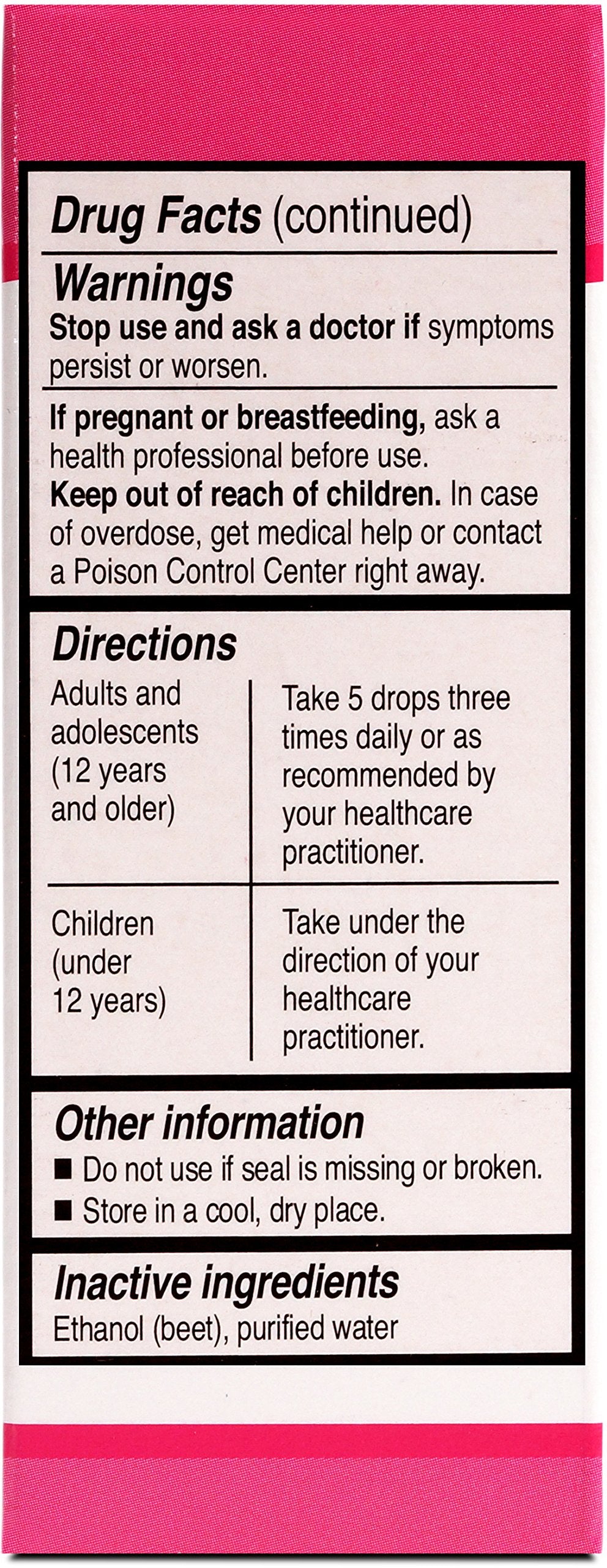 UNDA 39 Numbered Compounds packaging and ingredients