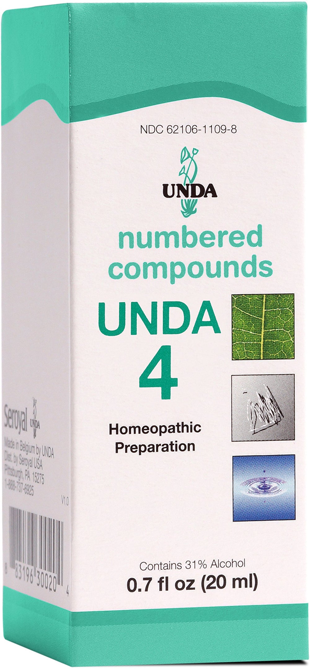 UNDA 4 Numbered Compounds bottle and label